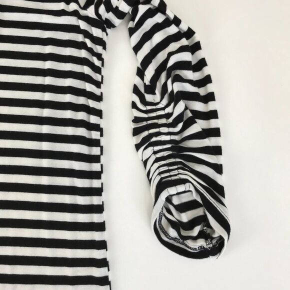 Lane Bryant Striped Love Tee Women's Plus 14/16 Stretch Ruched-Sleeve Scoop Neck - Picture 5 of 10